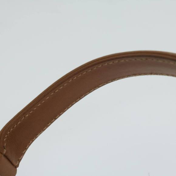 GUCCI Web Sherry Line Hand Bag Leather 2way Brown Red Green Auth 62520 - Picture 8 of 16